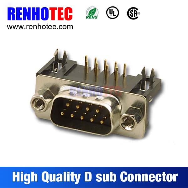 cheap cost right angle 9 pin d_sub connector